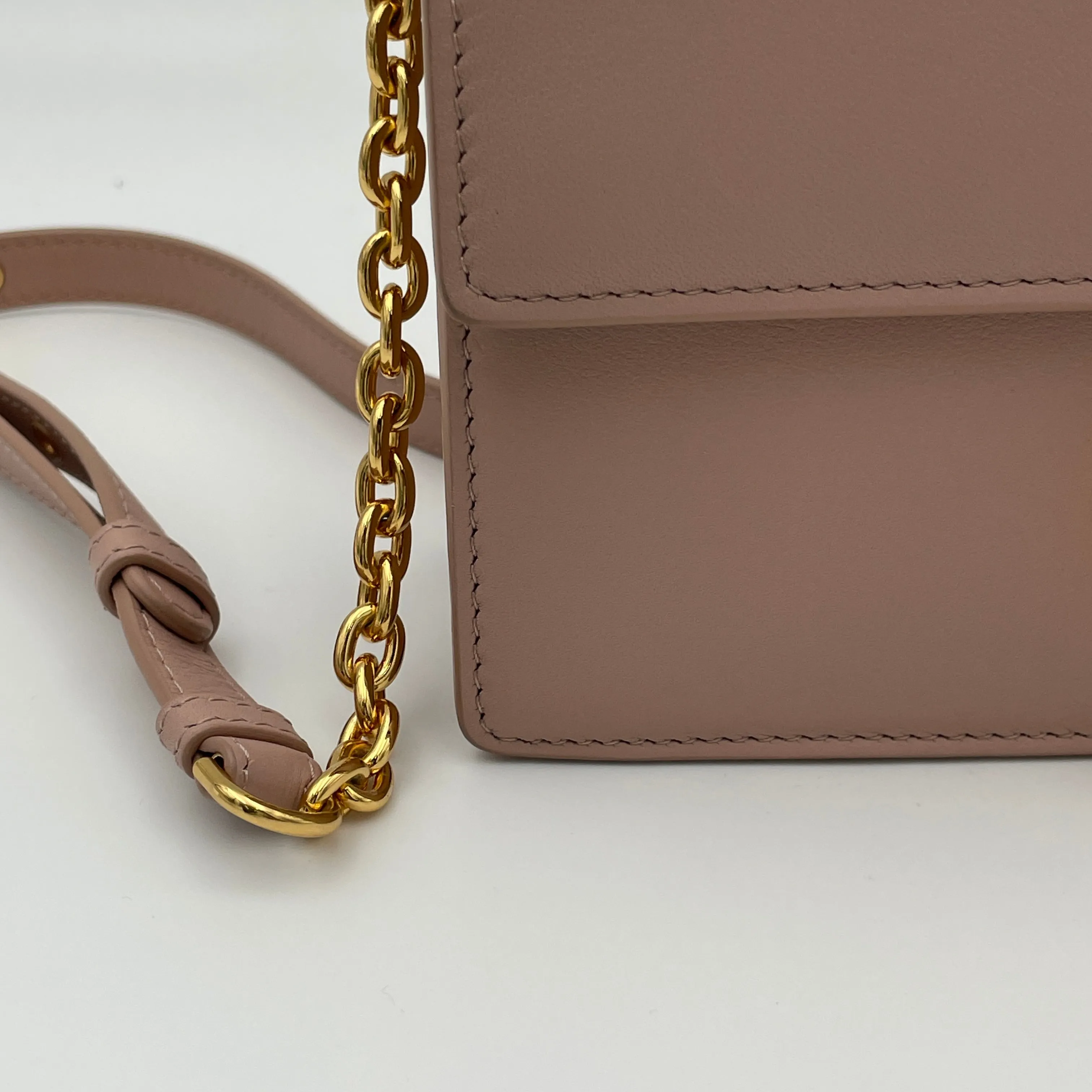 30 Montaigne East West Pink Crossbody Bag in Calfskin, Gold hardware