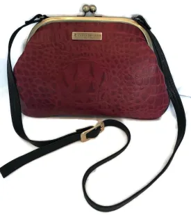 4057G Flat-Red Croco Crossbody