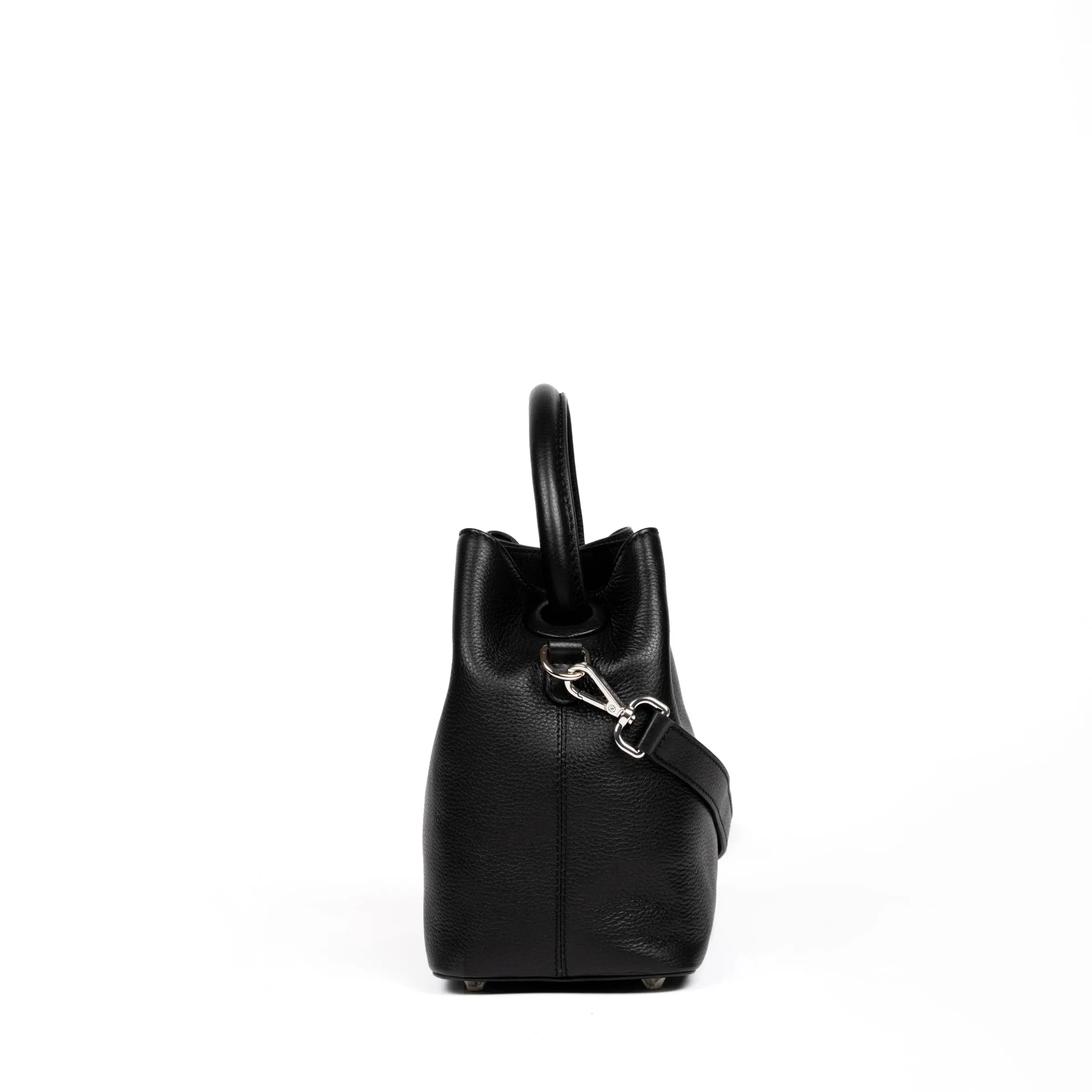 ALEO BON BON LEATHER HANDBAG BLACK