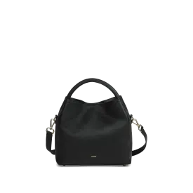 ALEO BON BON LEATHER HANDBAG BLACK