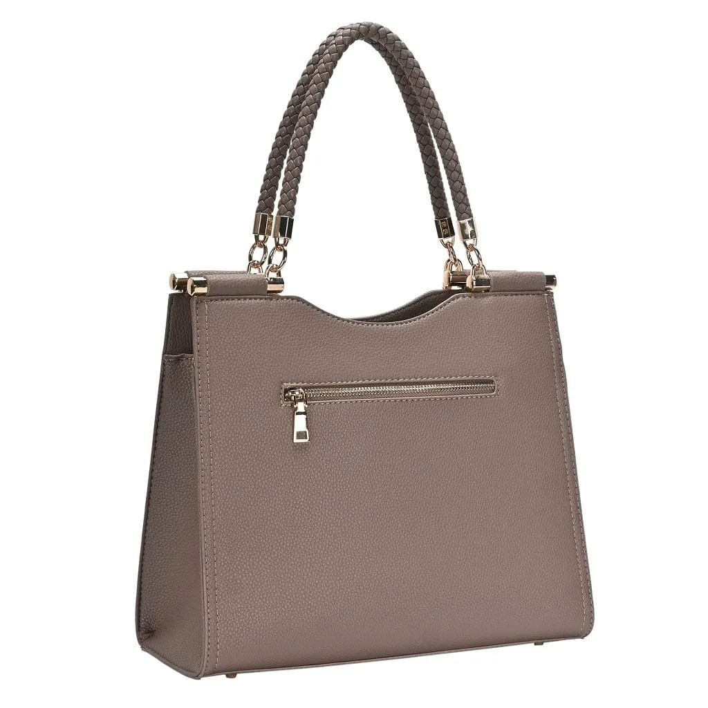 BGT2961 Structured Stylish Double Tassel Satchel Bag