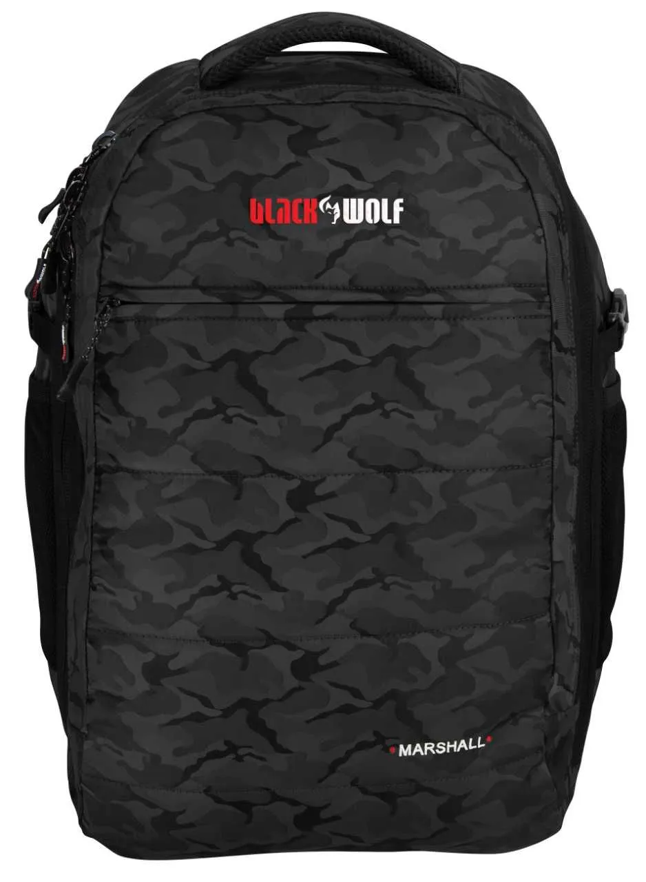 Black Wolf Marshall Rolling backpack Case