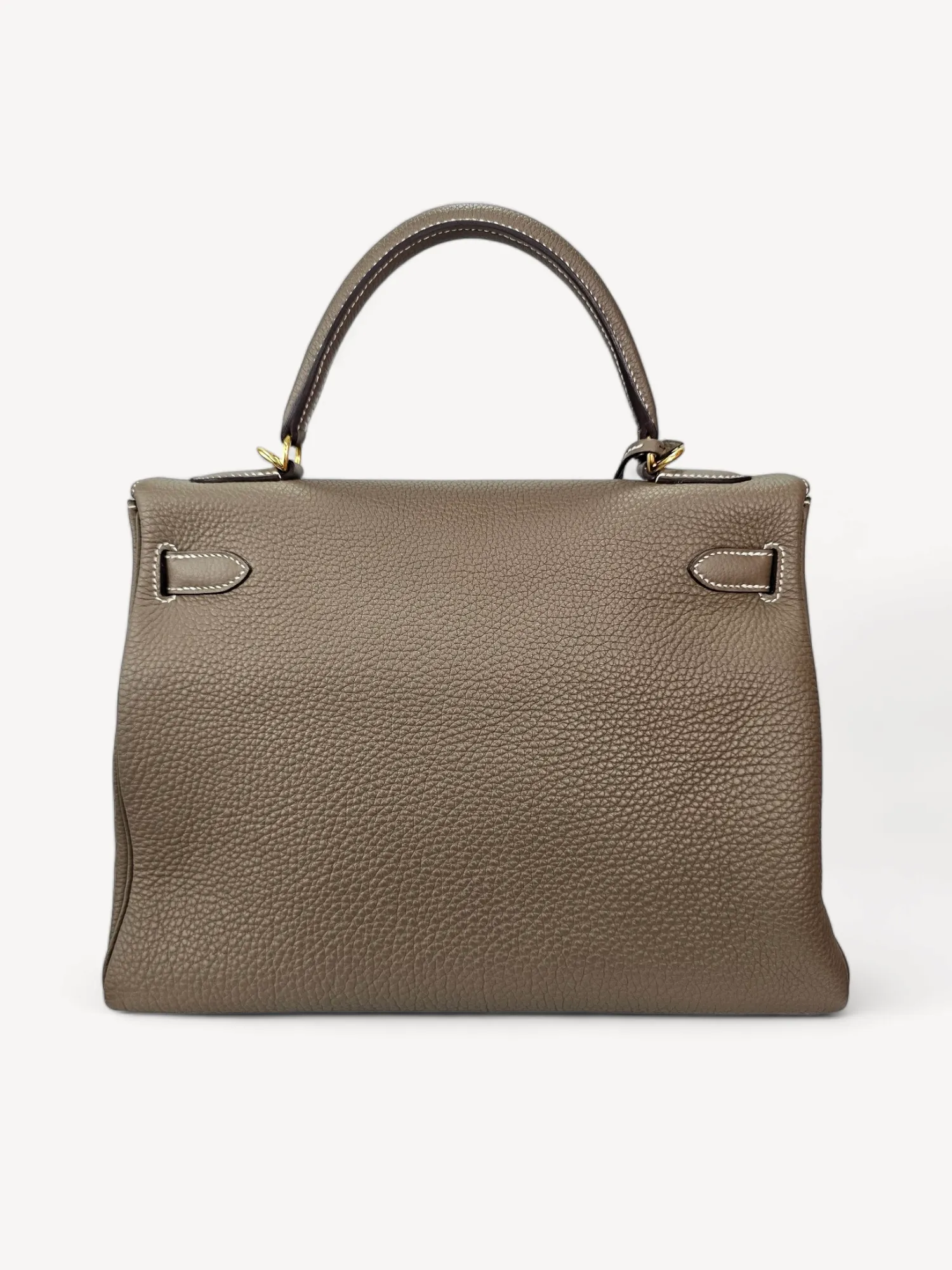 Bolsa Hermès Kelly 32 Etoupe Ferragem Gold