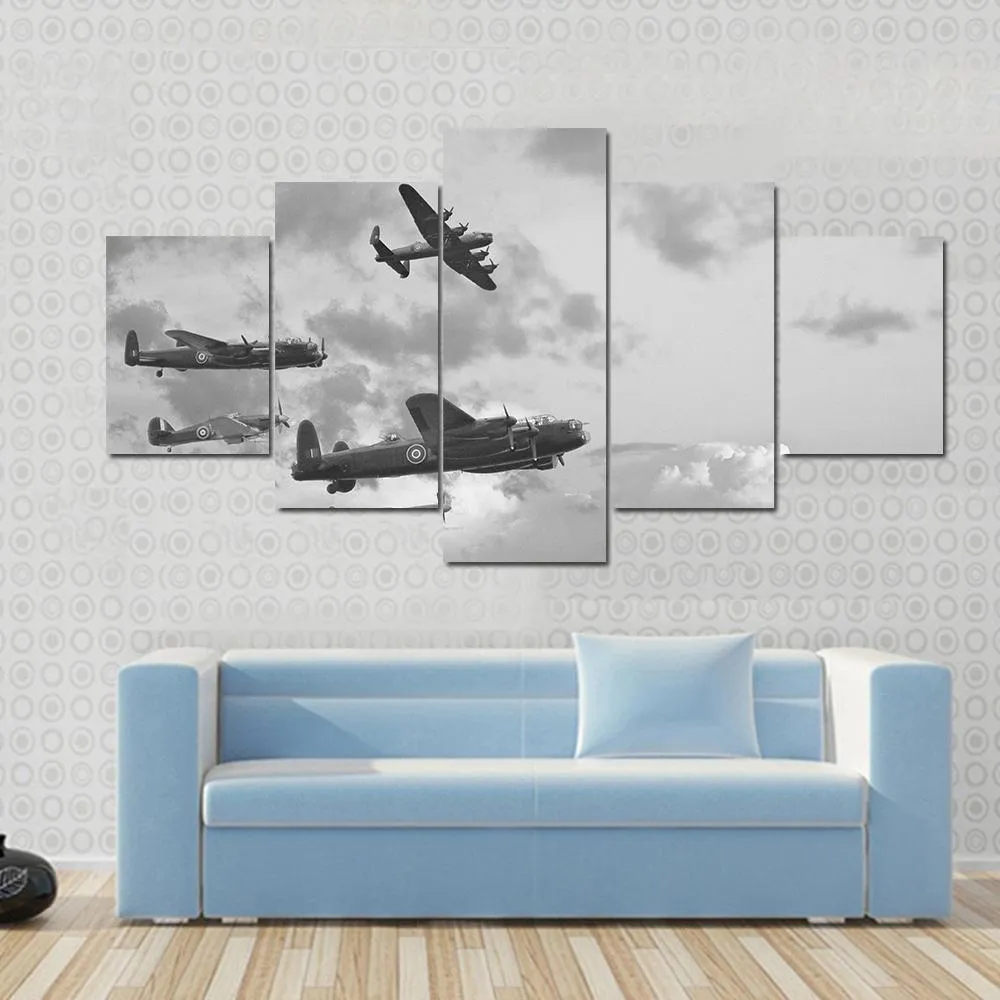 Bombers In World War ll Canvas Wall Art