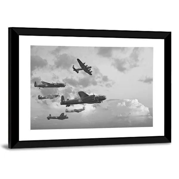 Bombers In World War ll Canvas Wall Art