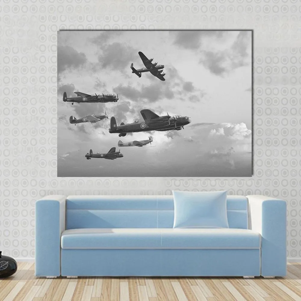 Bombers In World War ll Canvas Wall Art