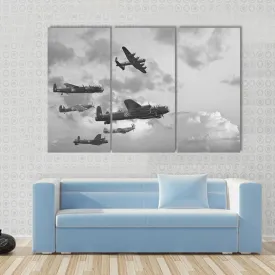 Bombers In World War ll Canvas Wall Art