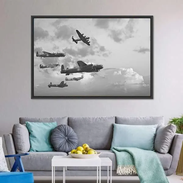 Bombers In World War ll Canvas Wall Art