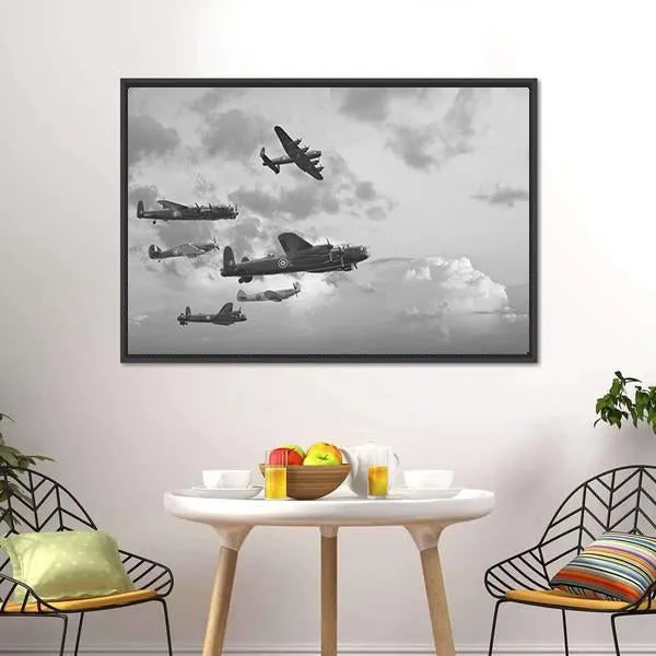 Bombers In World War ll Canvas Wall Art