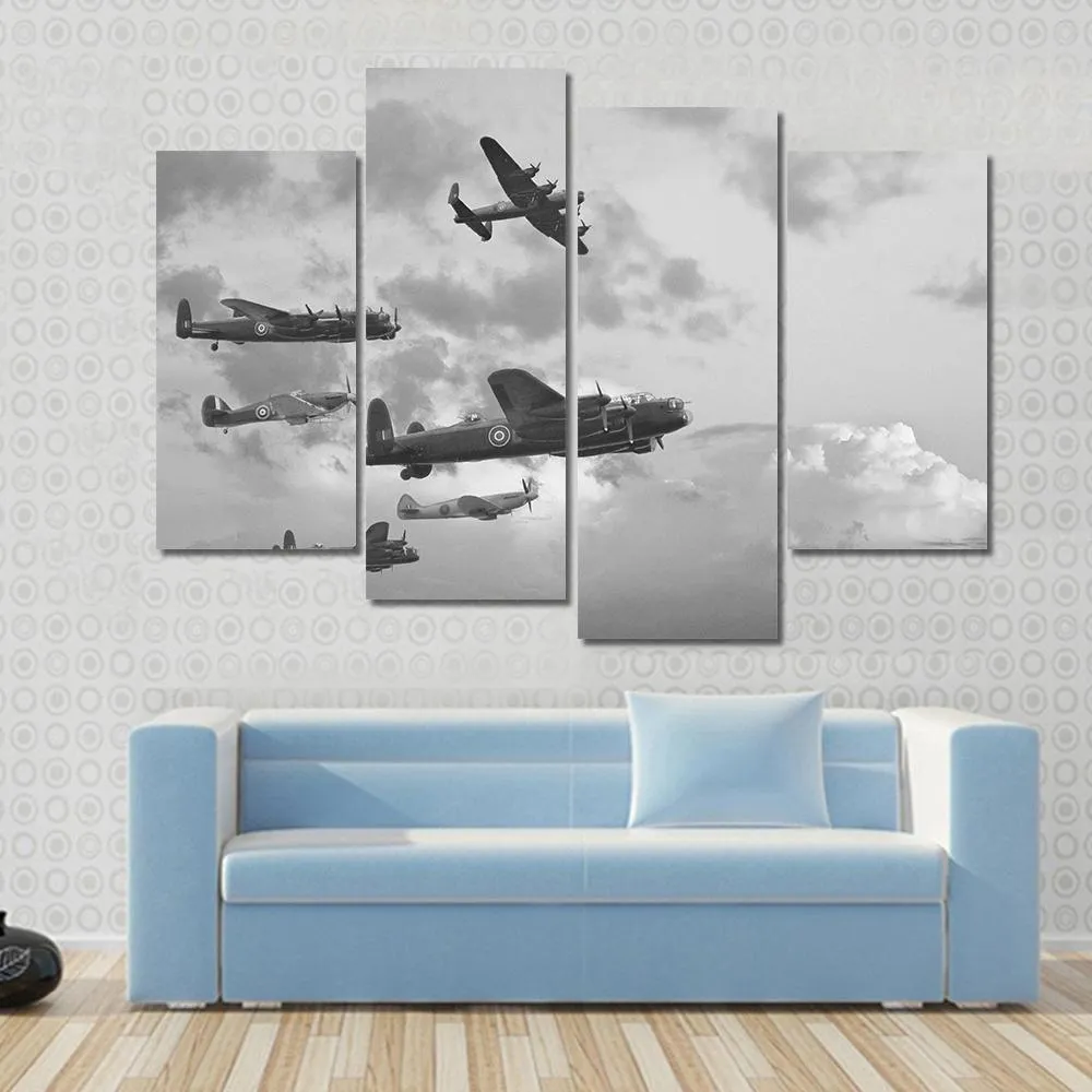 Bombers In World War ll Canvas Wall Art