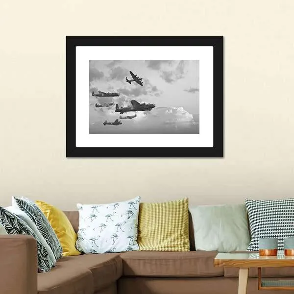 Bombers In World War ll Canvas Wall Art