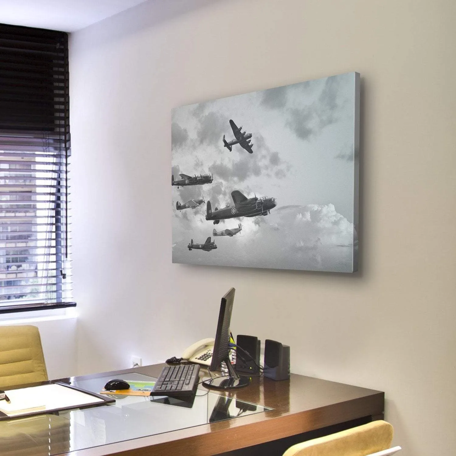 Bombers In World War ll Canvas Wall Art