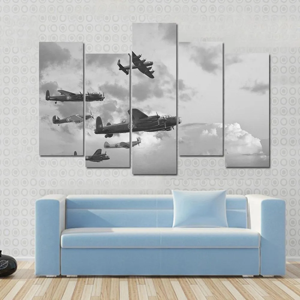 Bombers In World War ll Canvas Wall Art