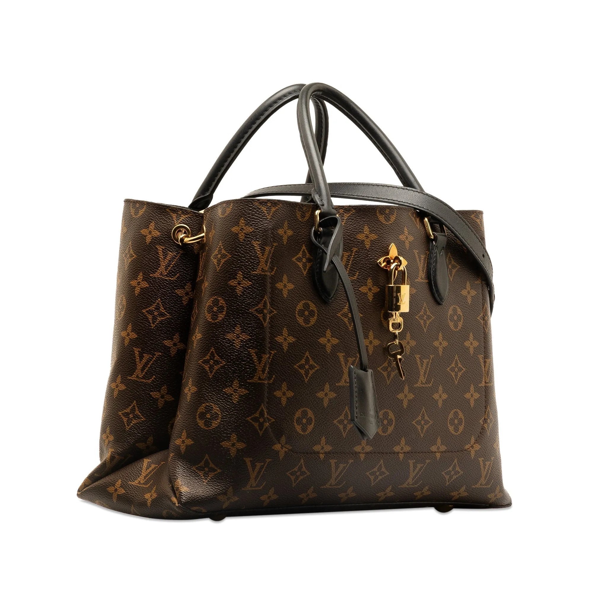 Brown Louis Vuitton Monogram Flower Tote Satchel