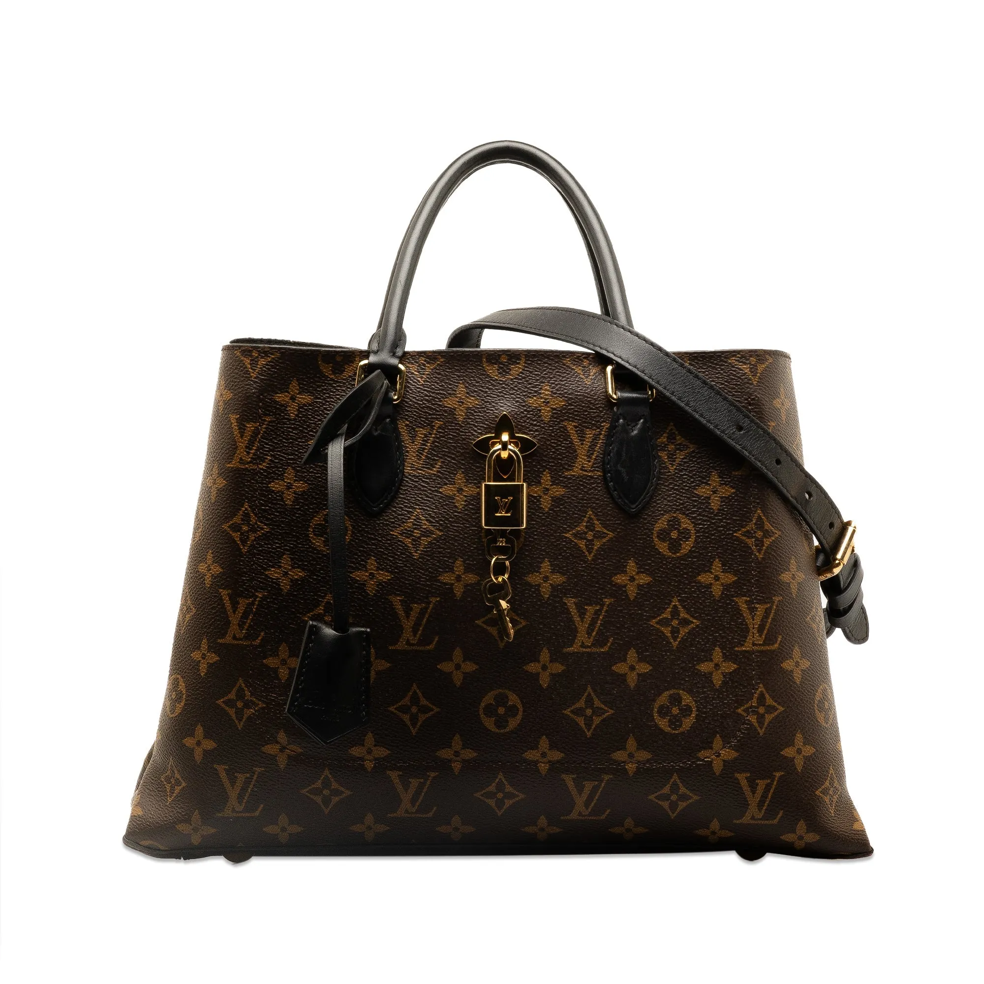 Brown Louis Vuitton Monogram Flower Tote Satchel