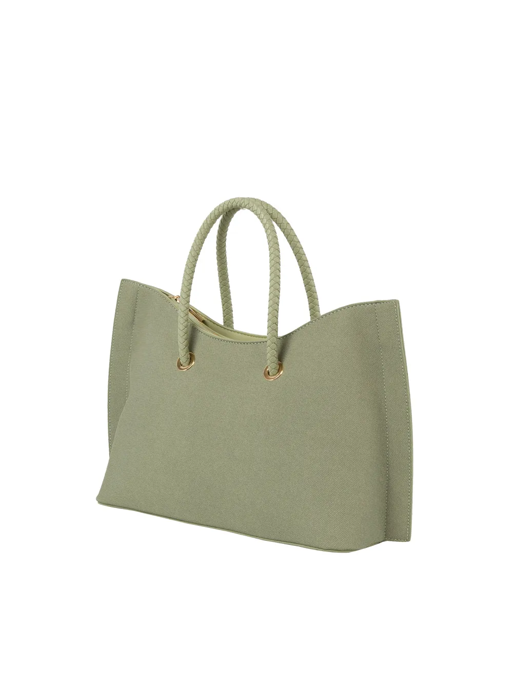 Casual rope strap handle tote bag