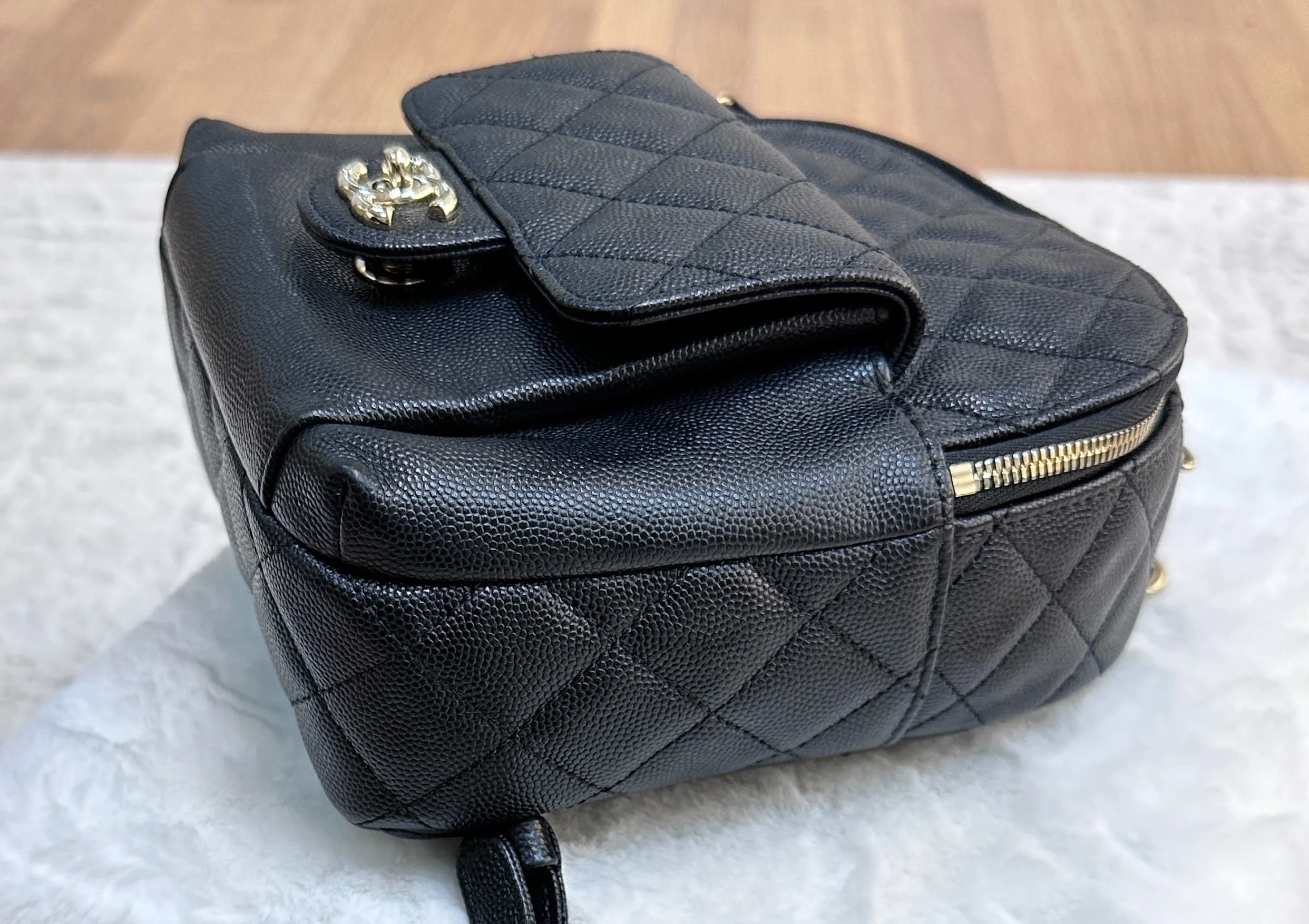 CHANEL Caviar Quilted Small CC Day Backpack Black