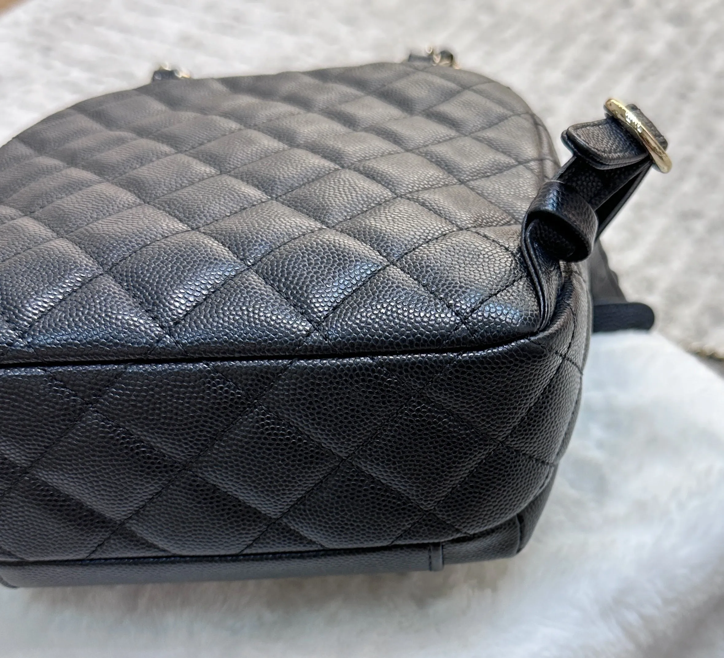 CHANEL Caviar Quilted Small CC Day Backpack Black