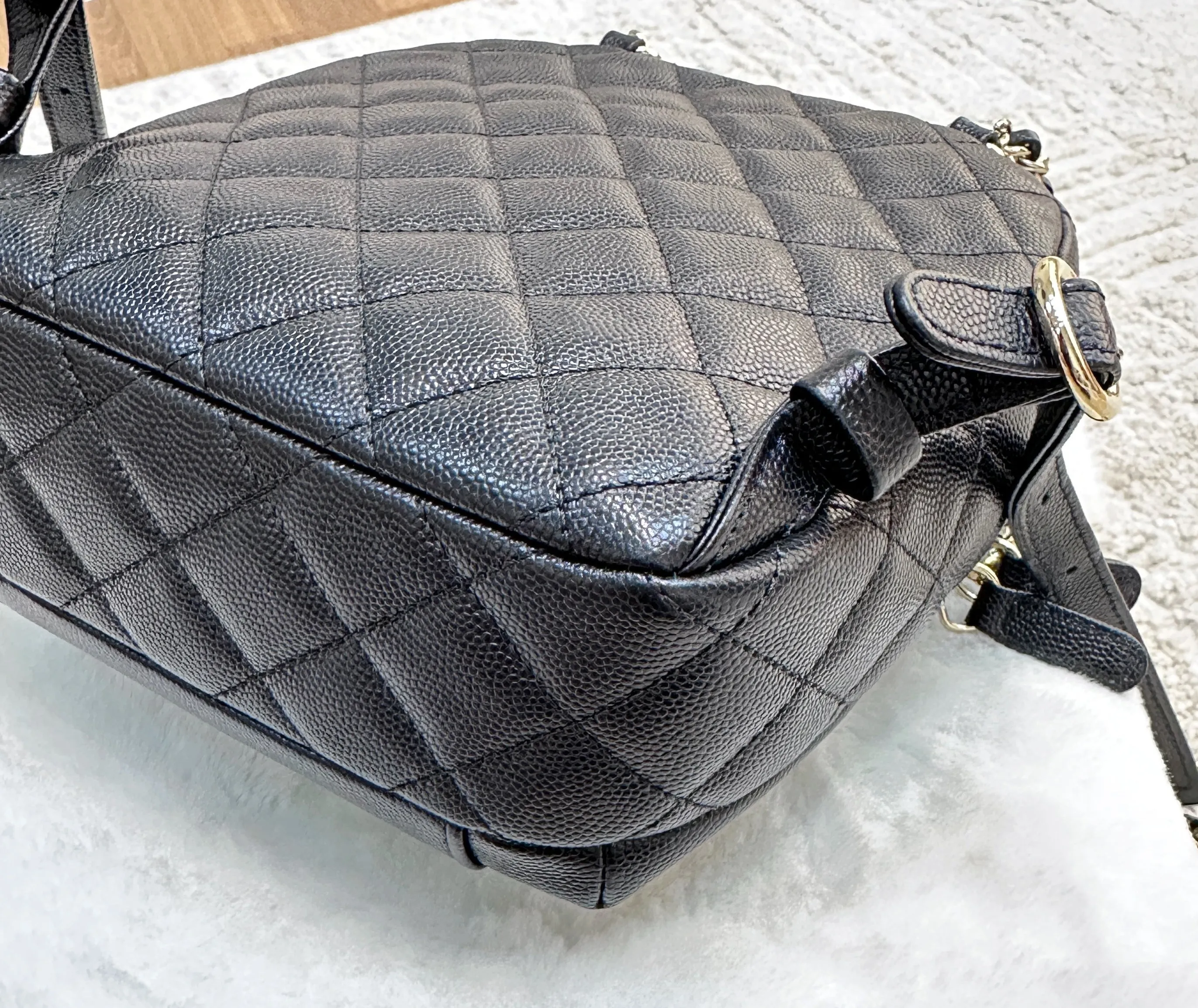 CHANEL Caviar Quilted Small CC Day Backpack Black