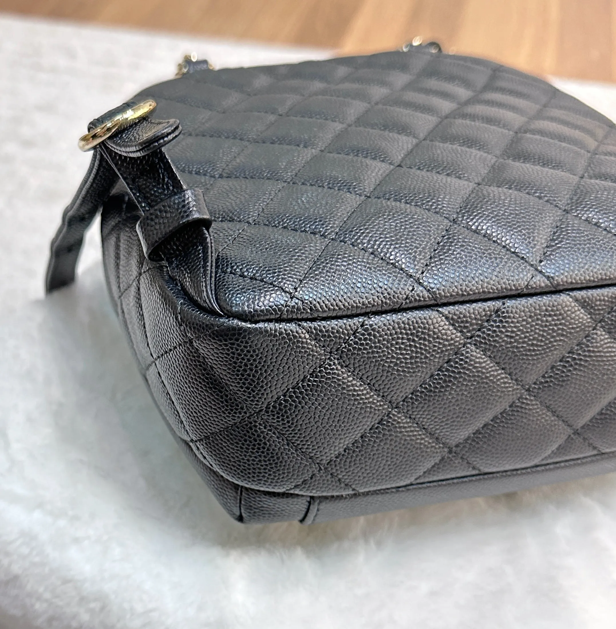 CHANEL Caviar Quilted Small CC Day Backpack Black