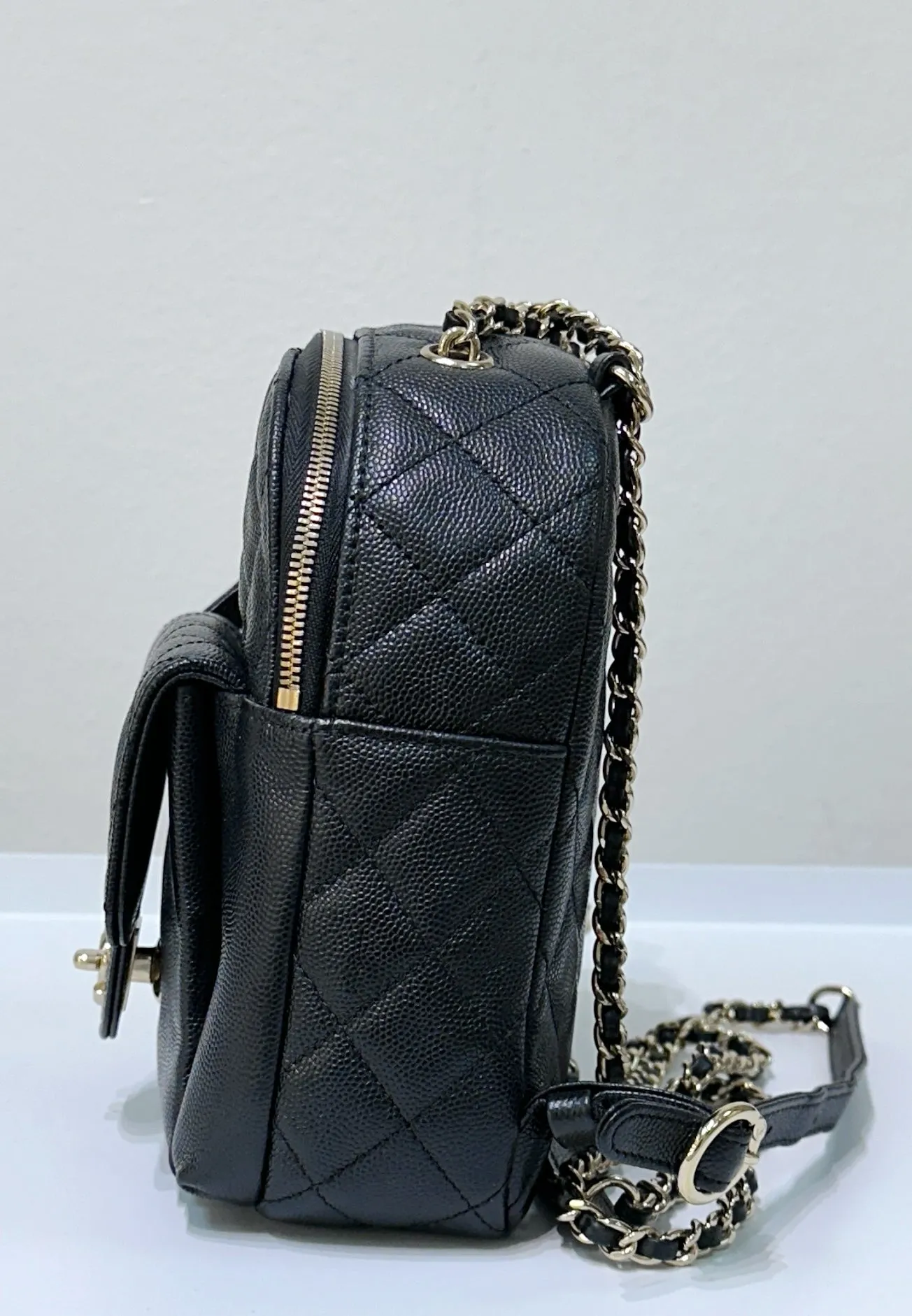 CHANEL Caviar Quilted Small CC Day Backpack Black