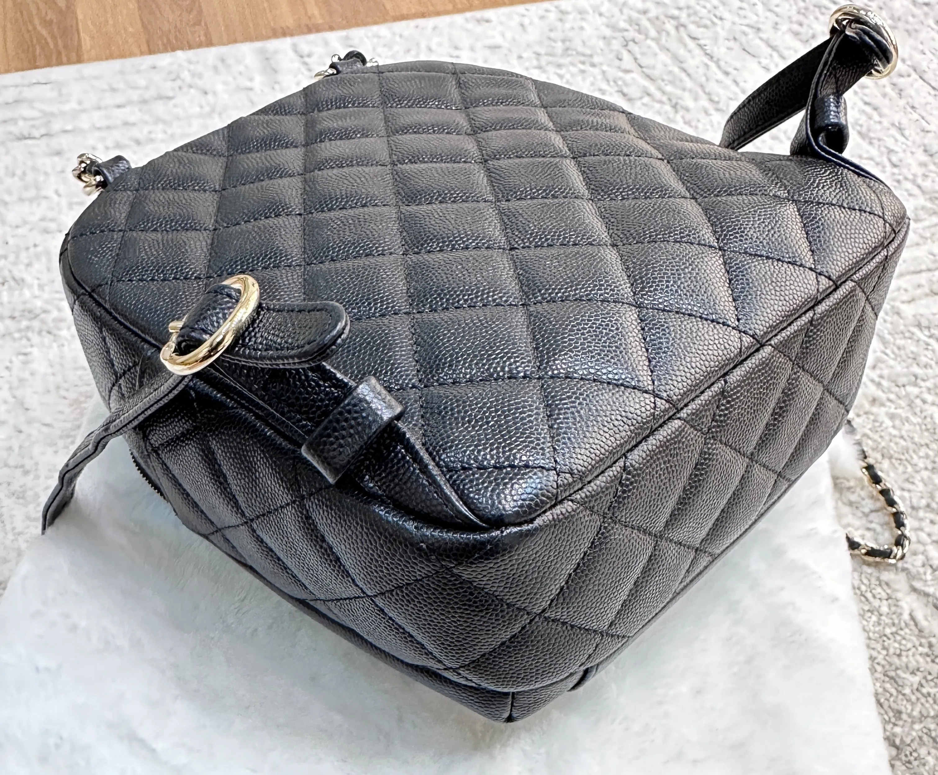 CHANEL Caviar Quilted Small CC Day Backpack Black