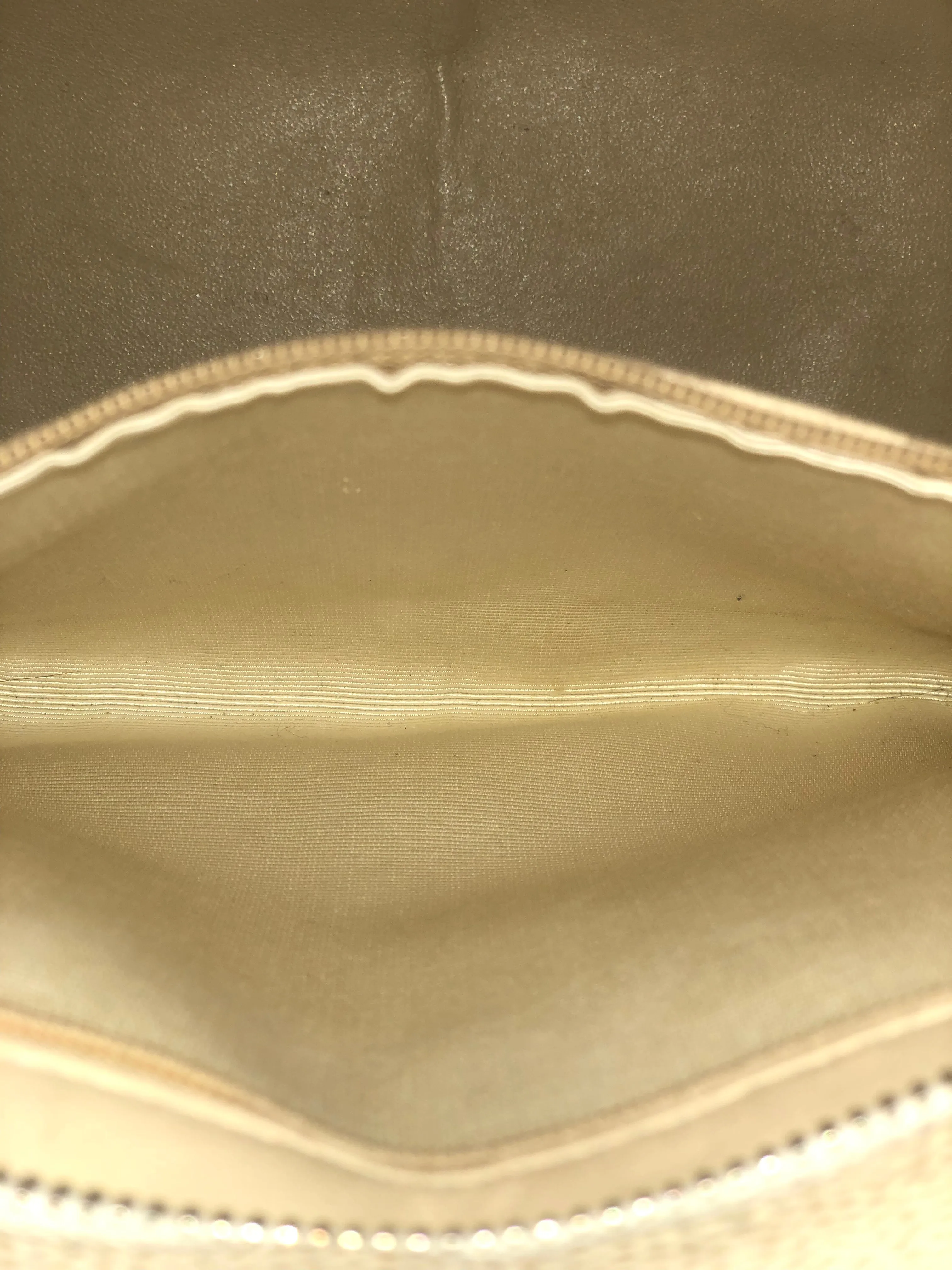 Chanel Cream Caviar Leather Medallion Tote