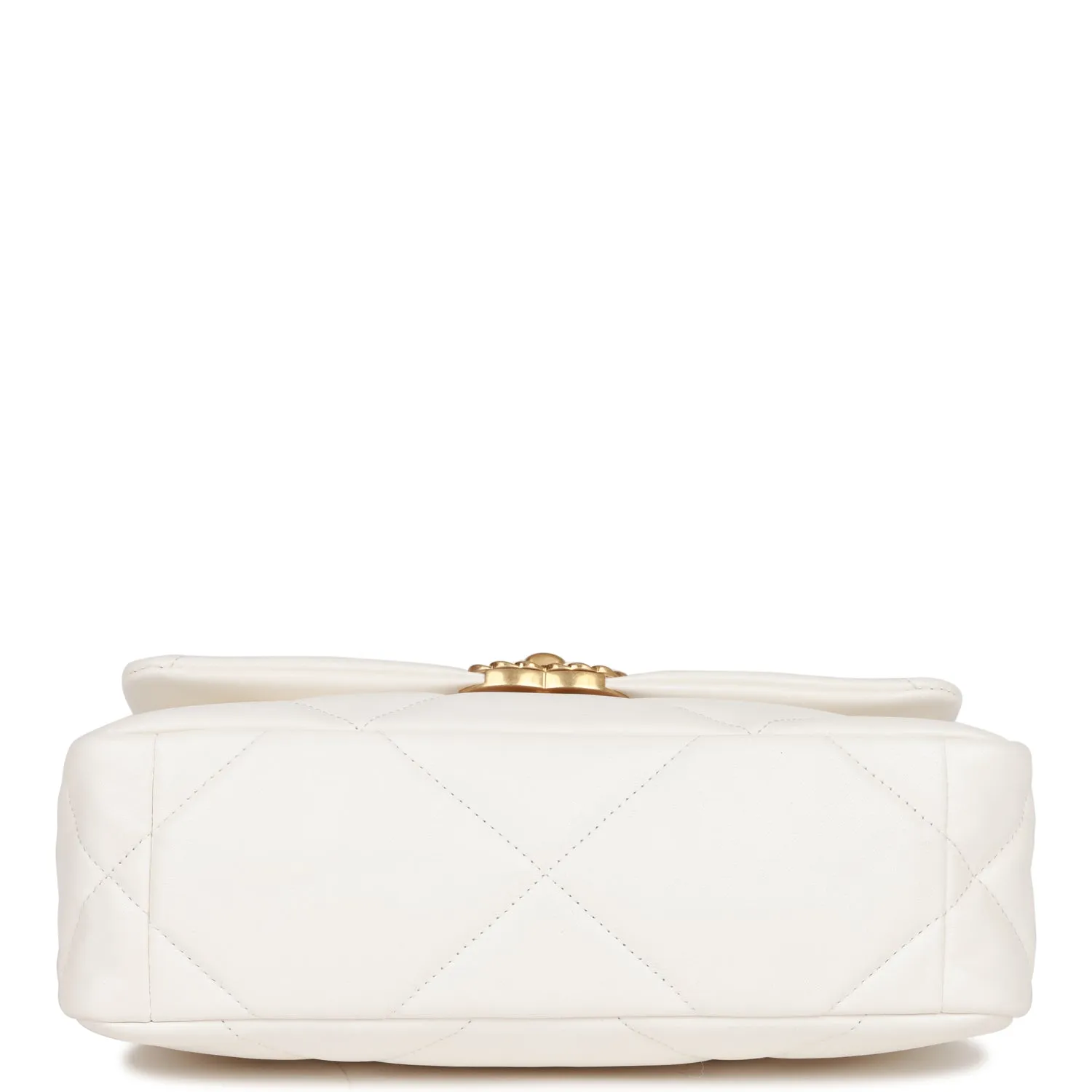 Chanel Medium 19 Flap Bag White Calfskin Mixed Hardware