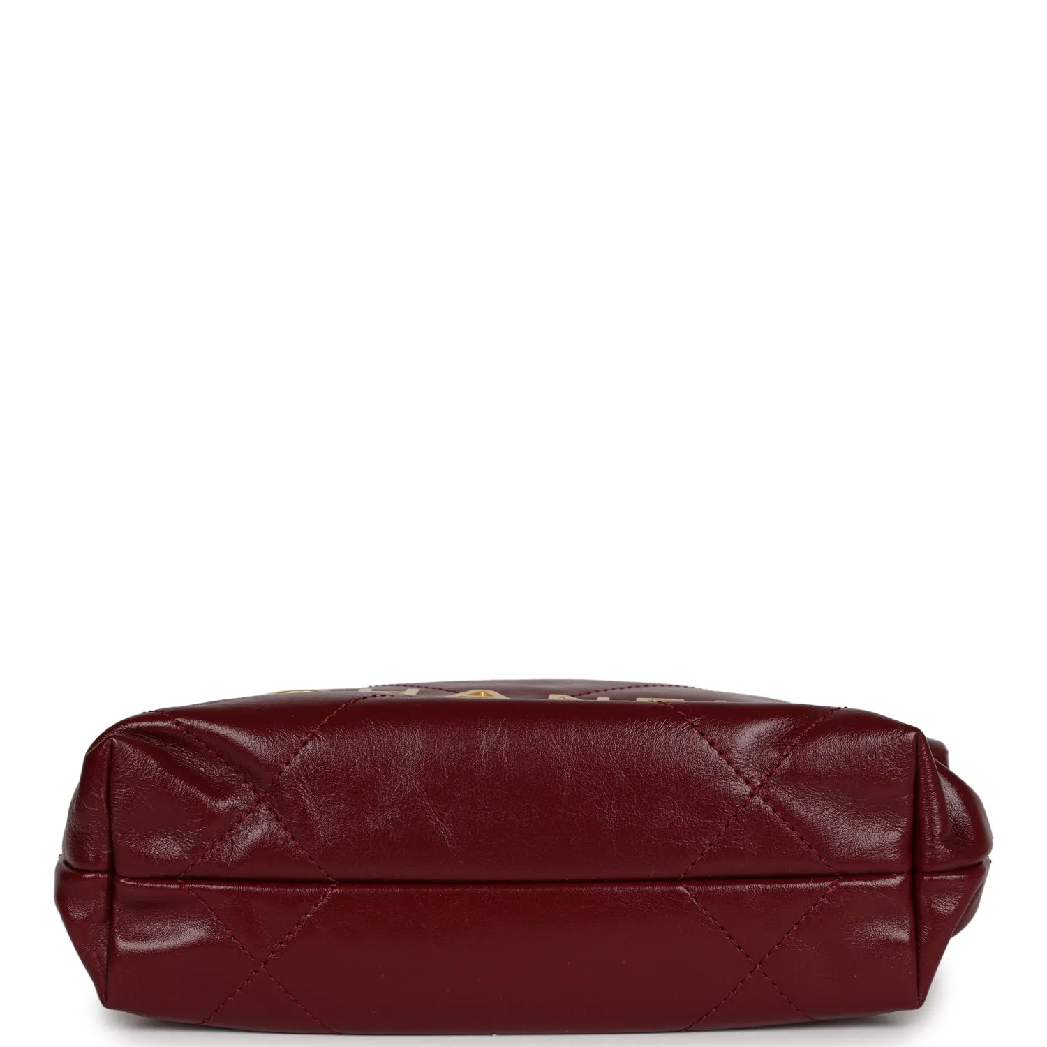 Chanel Mini 22 Bag Burgundy Calfskin Gold Hardware