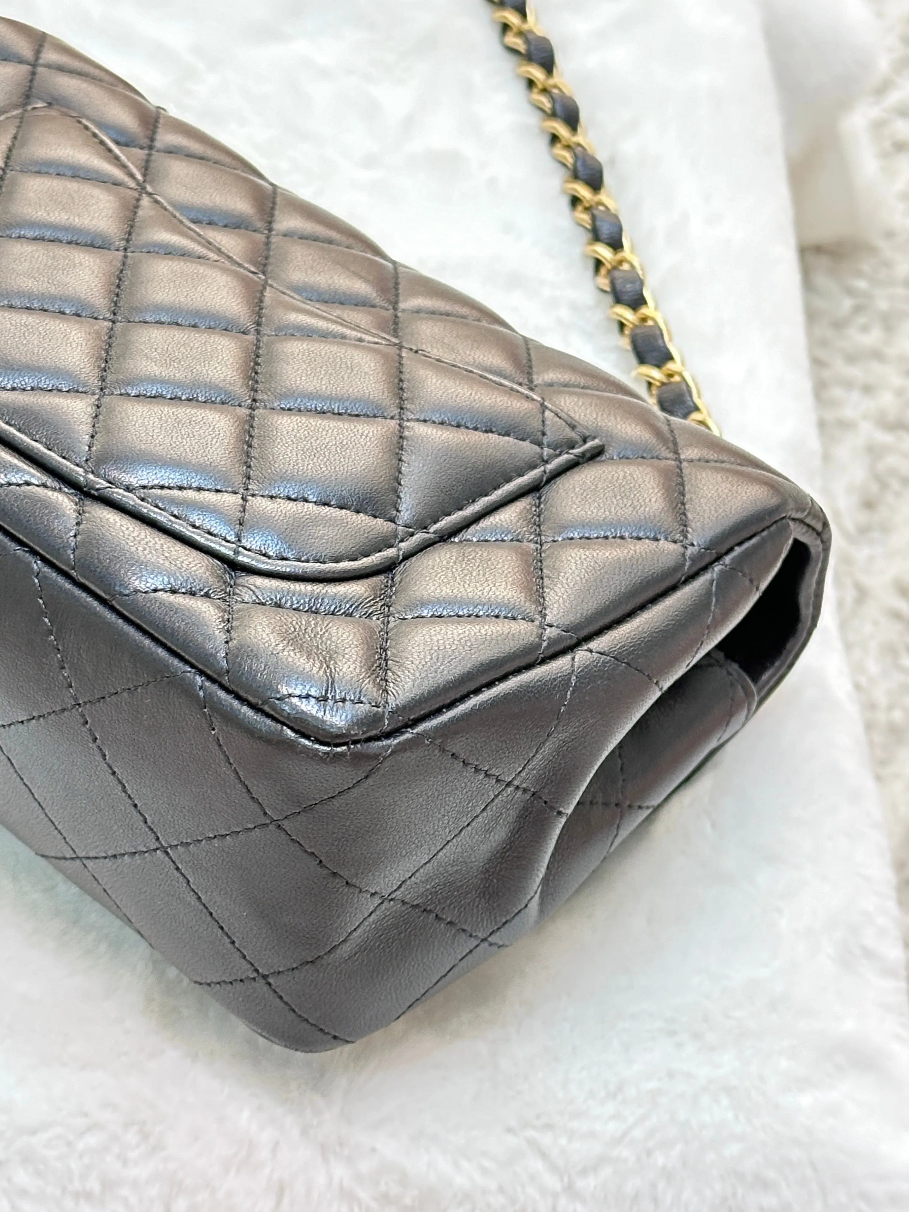 Chanel Mini Lambskin Quilted Egyptian Amulet Rectangular Flap Black GHW