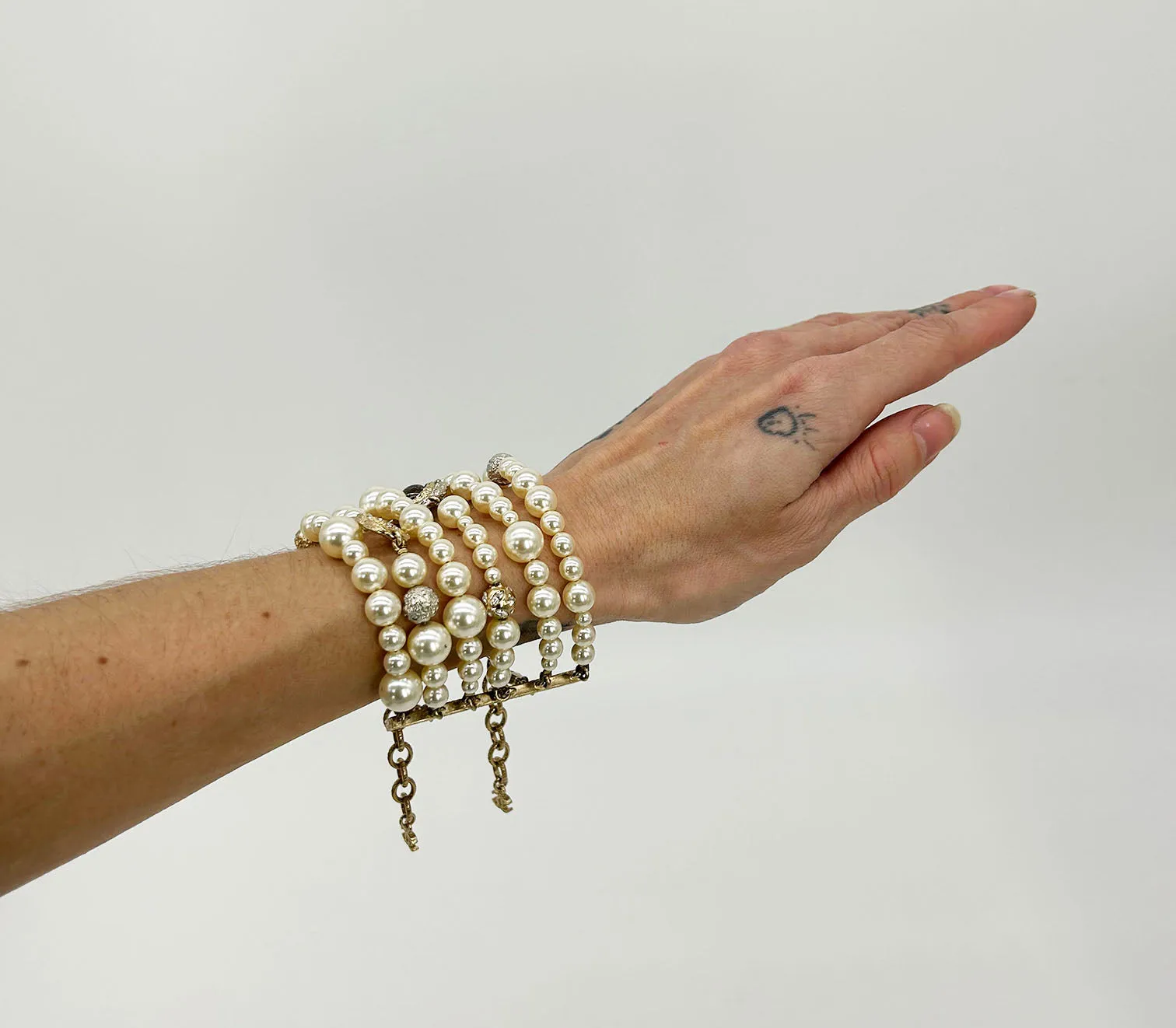 Chanel Pearl Strand Charm Bracelet