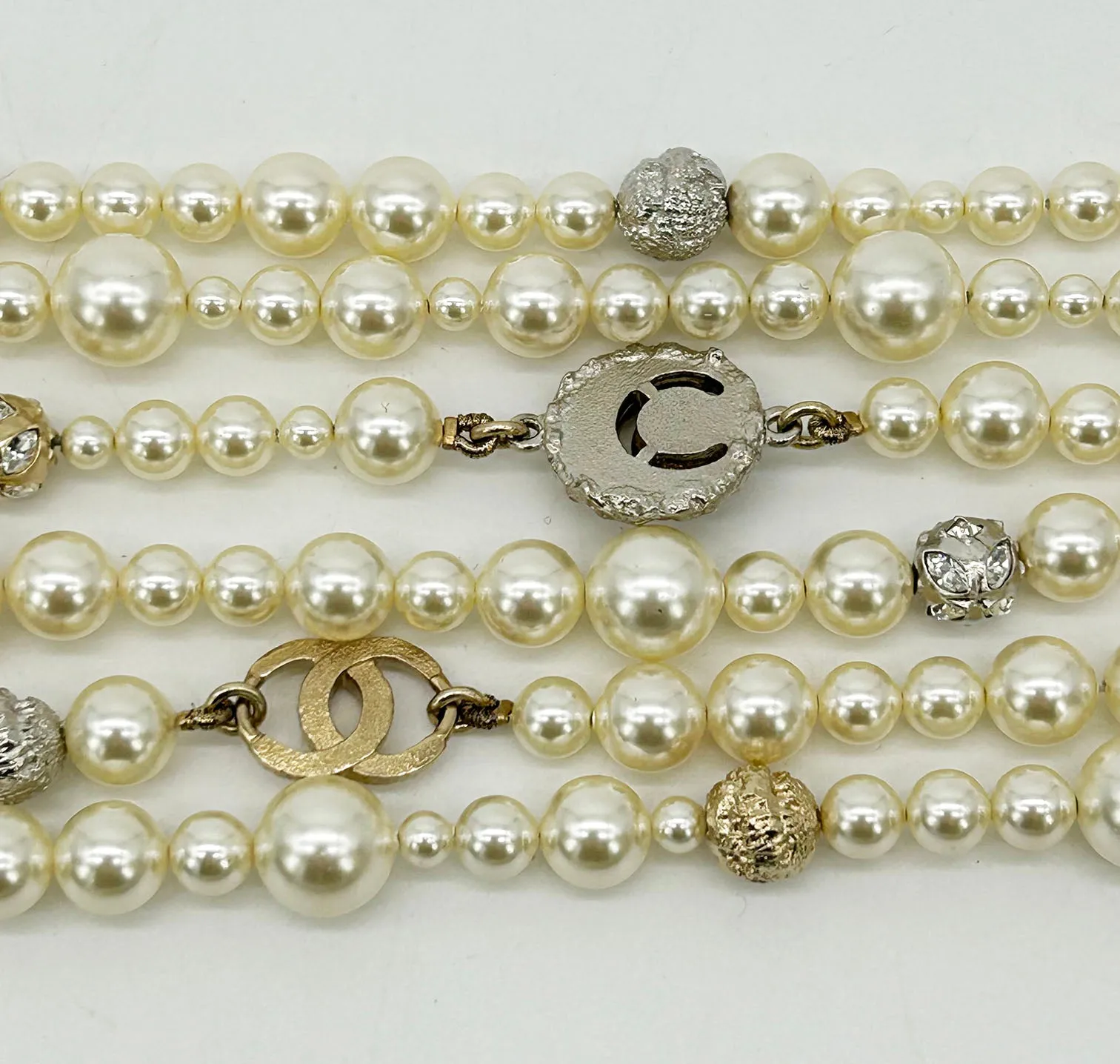 Chanel Pearl Strand Charm Bracelet