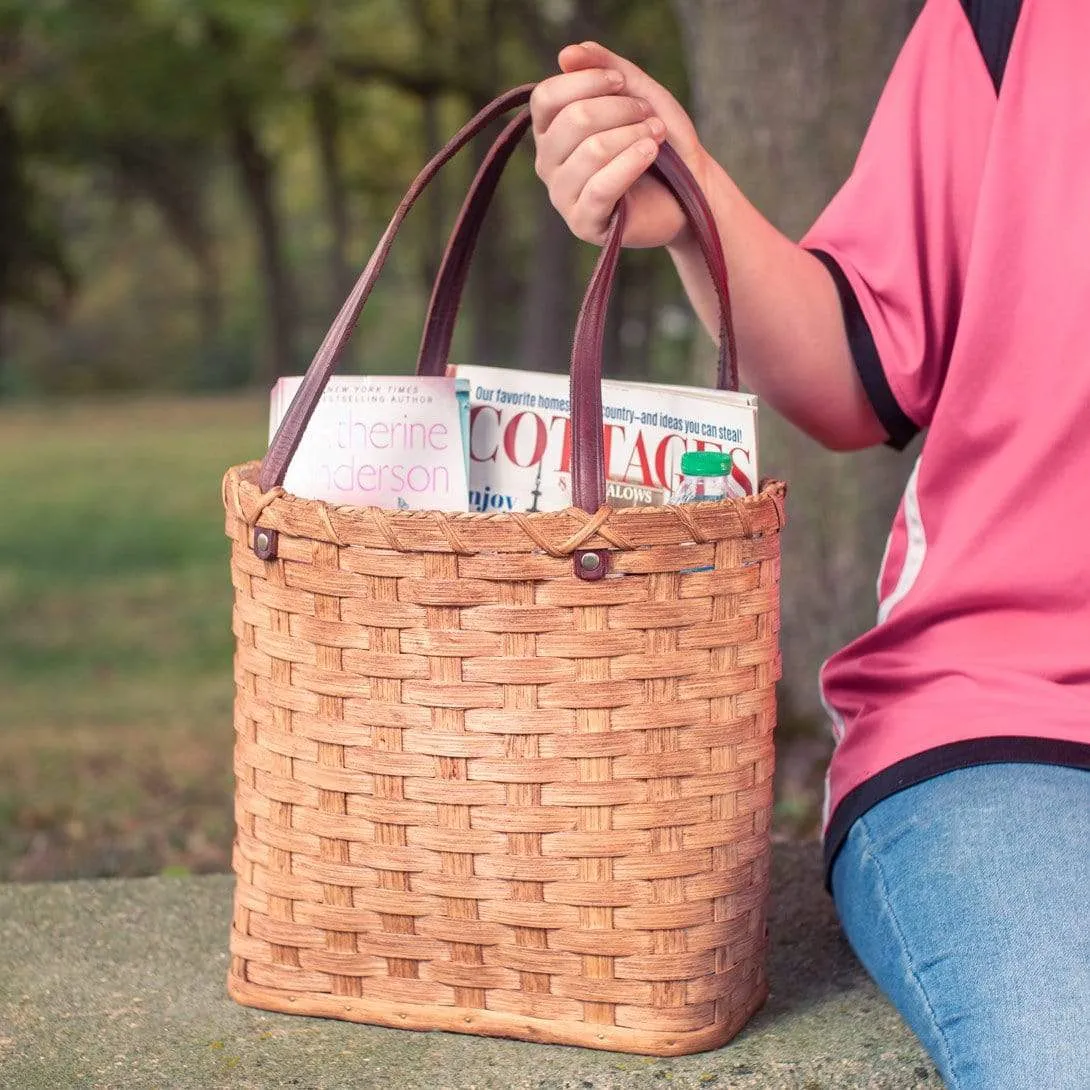 Day Tote Basket | Amish Flexible Wicker Market & Shopping Bag