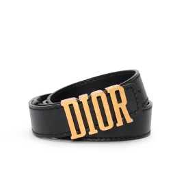 Dior Black Calfskin D-Fence Belt