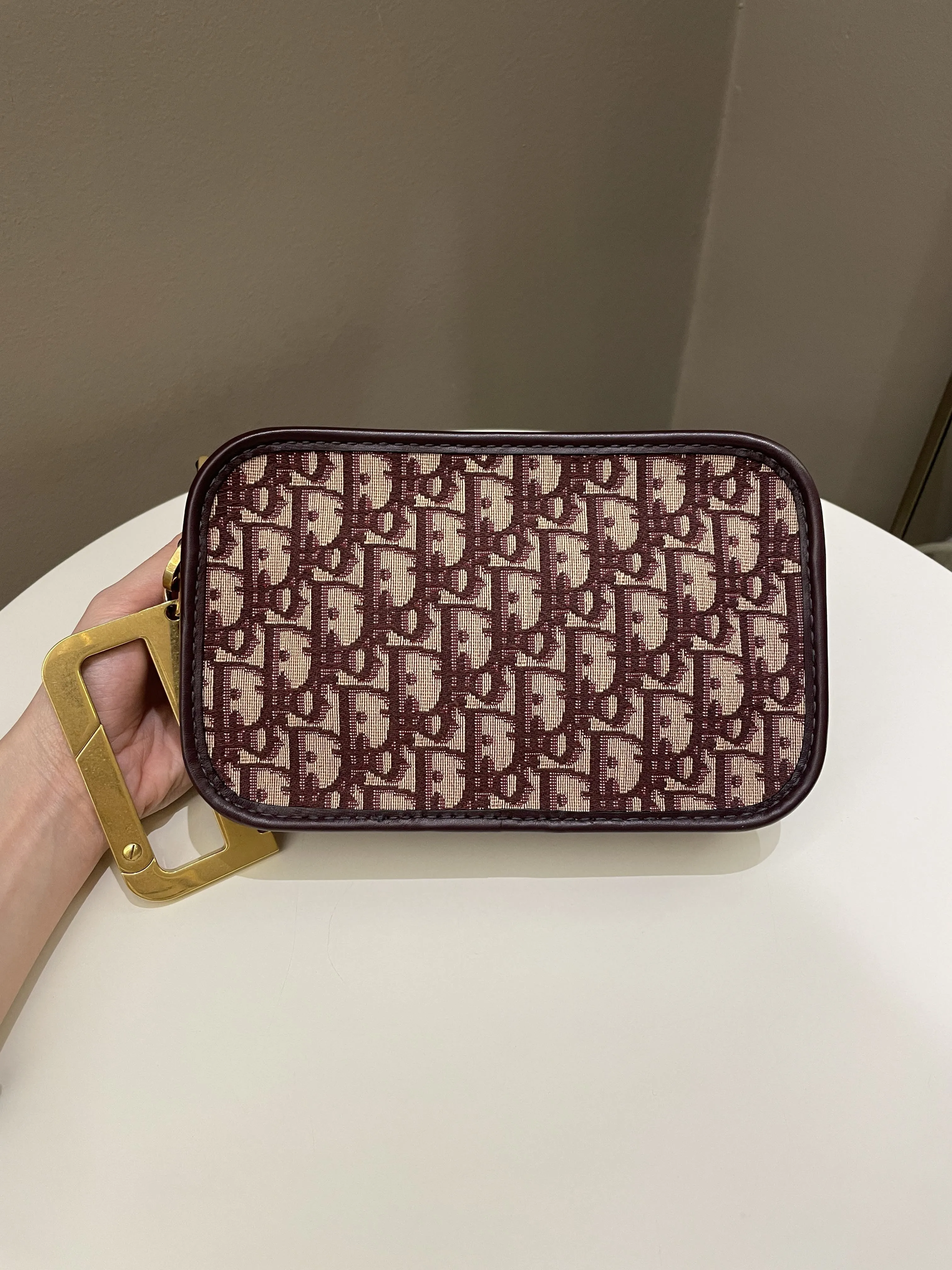 Dior Diorquake Clutch Bag w Strap Red Oblique