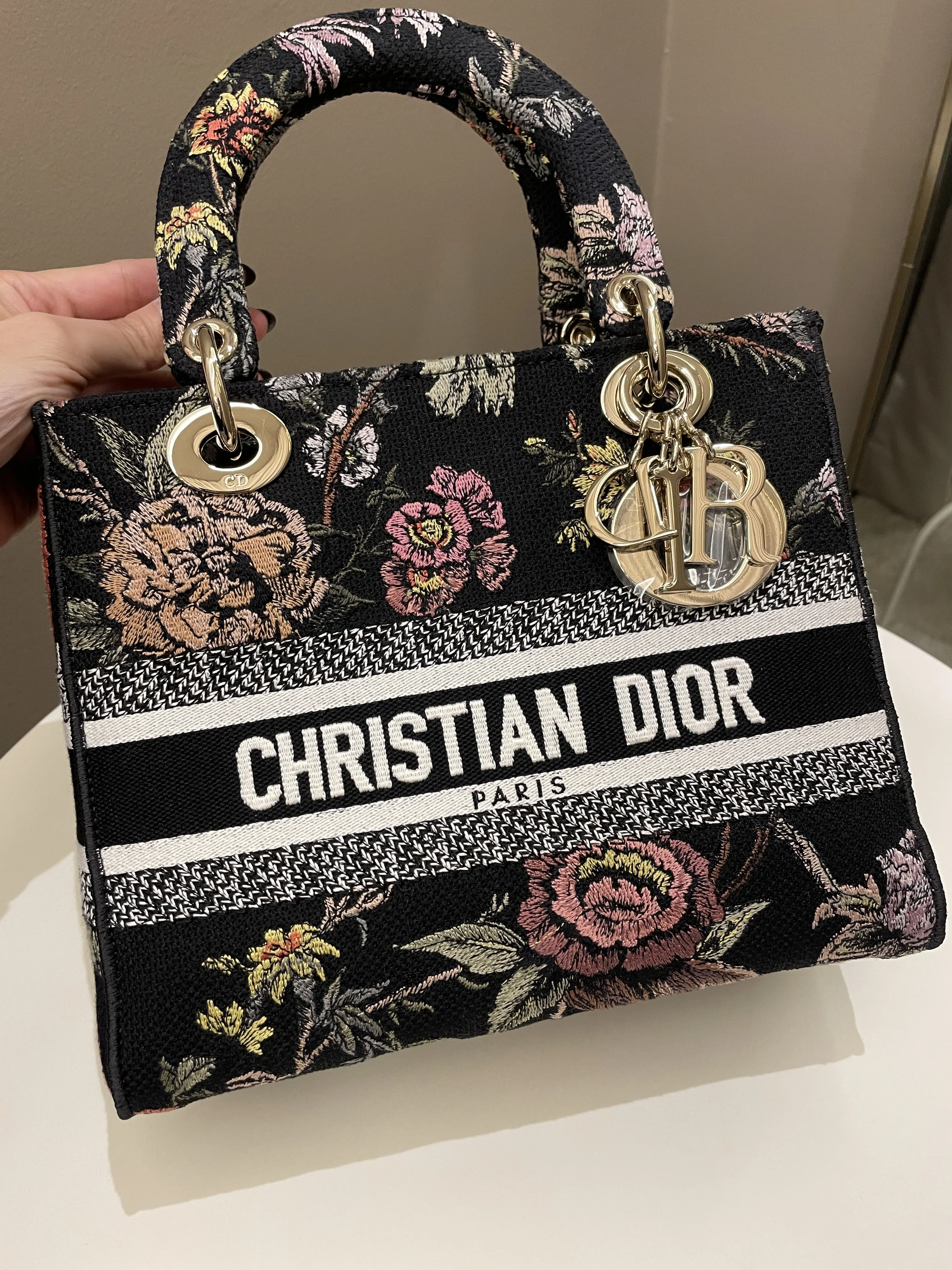 Dior Lady D-Lite Jardin Botanic Black Embroidery