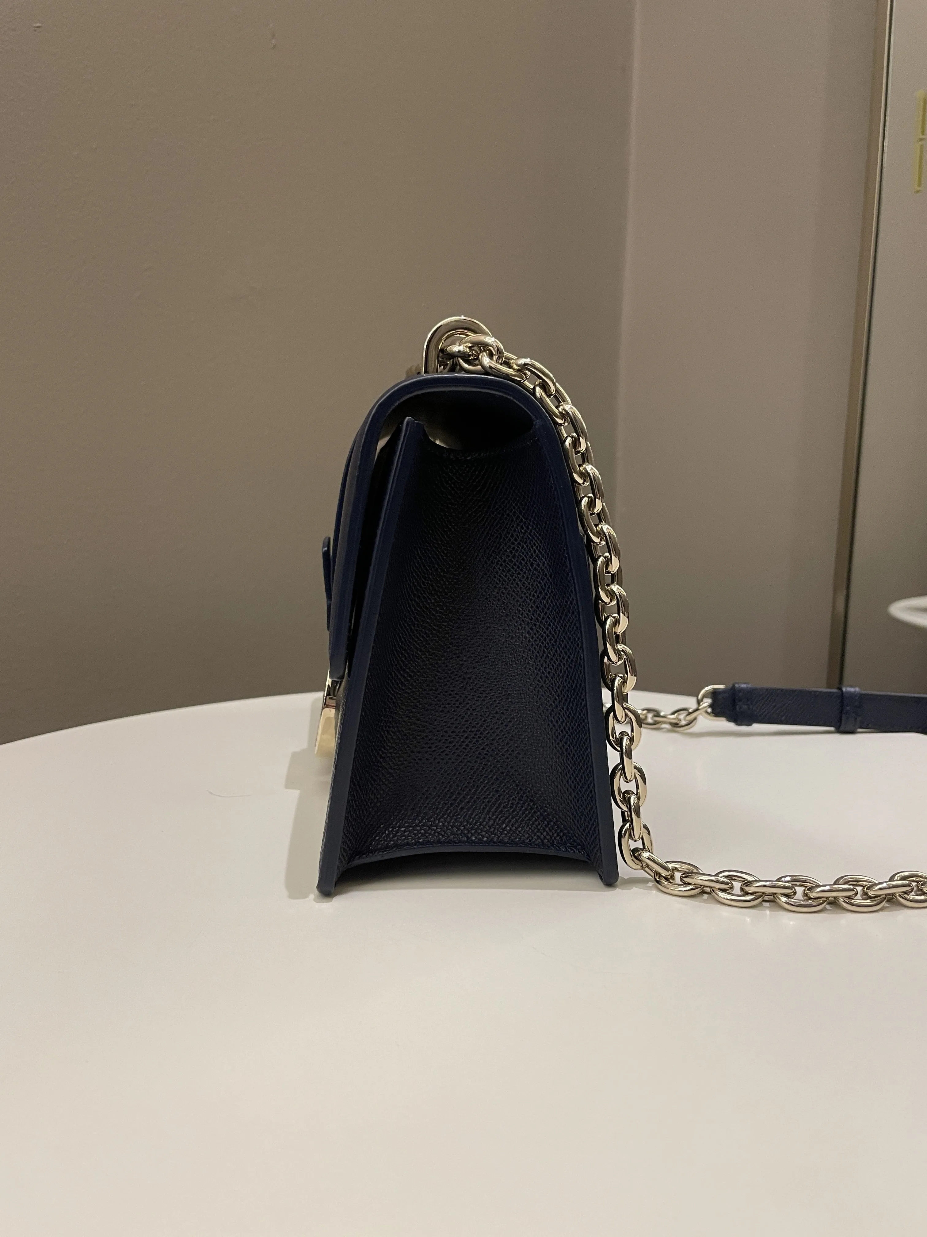 Dior Montaigne 30 Bag Navy Grained Leather