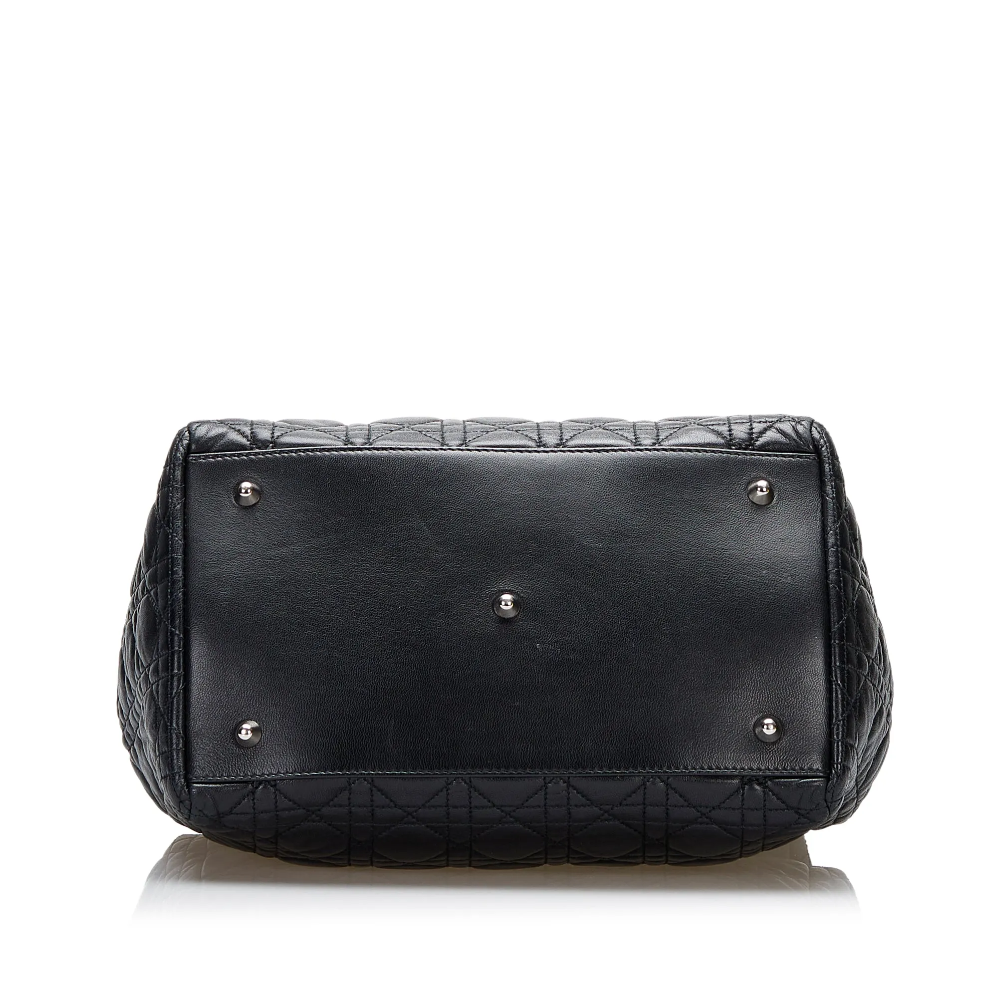 Dior Soft Lady Dior Large Black Cannage Silver