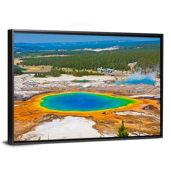 Famous Grand Prismatic Spring Canvas Wall Art