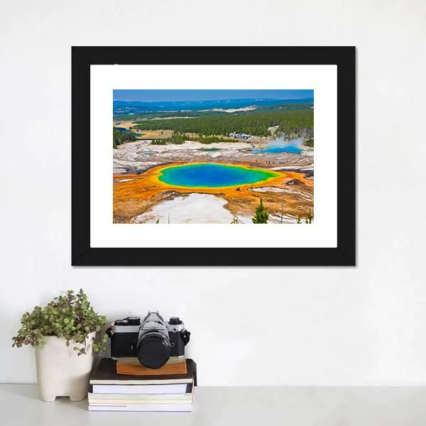 Famous Grand Prismatic Spring Canvas Wall Art