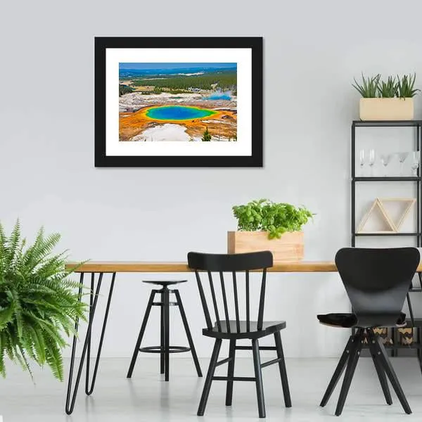 Famous Grand Prismatic Spring Canvas Wall Art