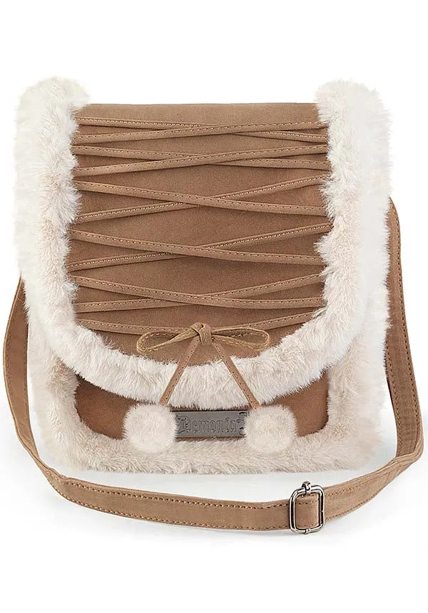 Faux Fur [Camel] | CROSSBODY BAG [PREORDER]