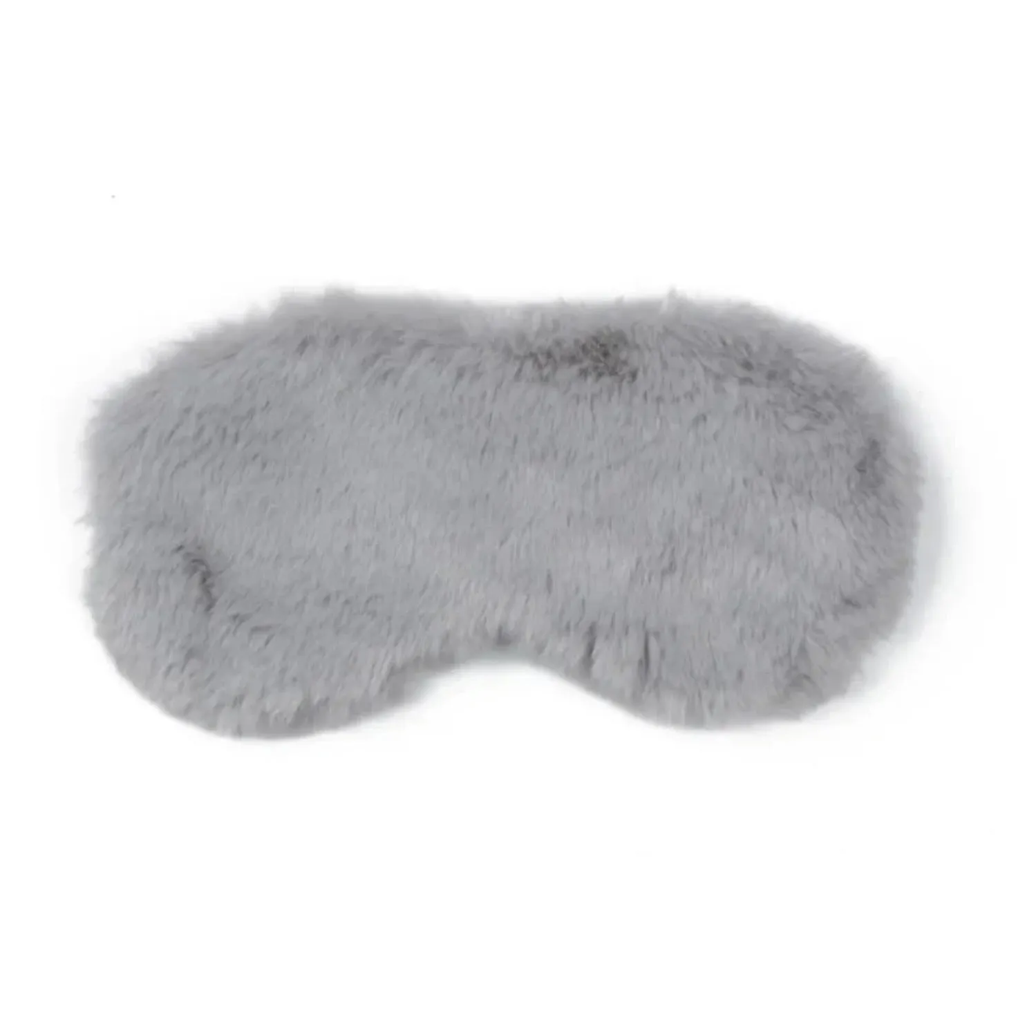 Faux Fur Eye Mask - Grey