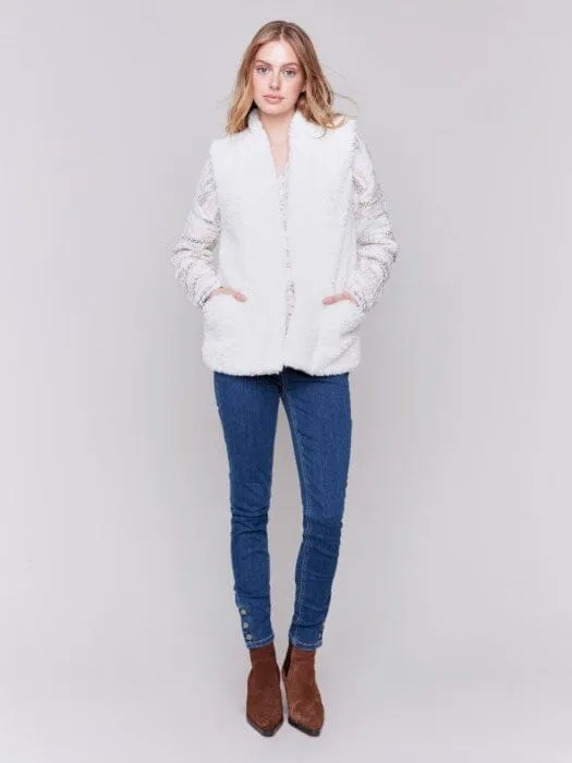 FAUX FUR WINTER WHITE VEST