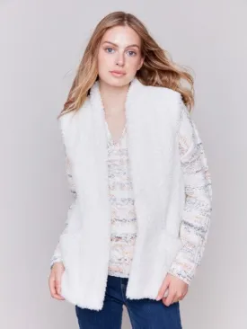 FAUX FUR WINTER WHITE VEST