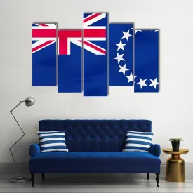 Flag Of Cook Islands Canvas Wall Art