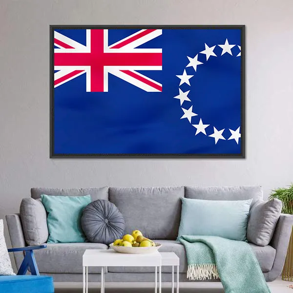 Flag Of Cook Islands Canvas Wall Art