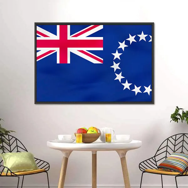 Flag Of Cook Islands Canvas Wall Art