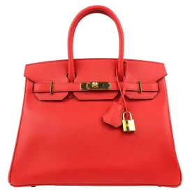 Hermès Birkin 30 Tomato Red Epsom Bag