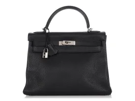 Hermès Black Togo Kelly 32